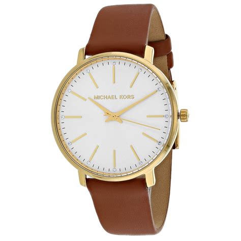 michael kors brown leather watch womens|michael kors automatic ladies watch.